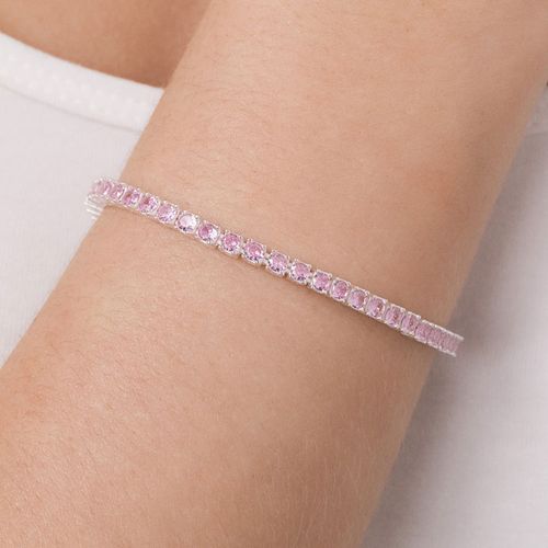 PULSEIRA RIVIERA DE PRATA MACIÇA 925 COM ZIRCÔNIAS