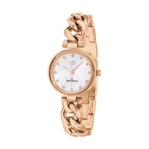 RELÓGIO ANALÓGICO SOCIAL ROSE