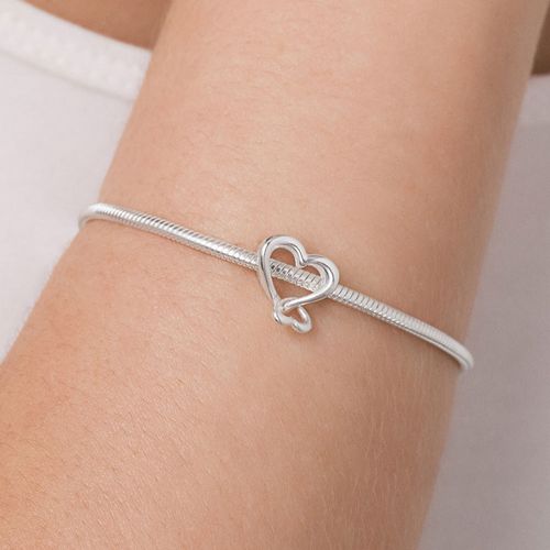 BERLOQUE PASSANTE CORAÇÃO VAZADO DE PRATA 925