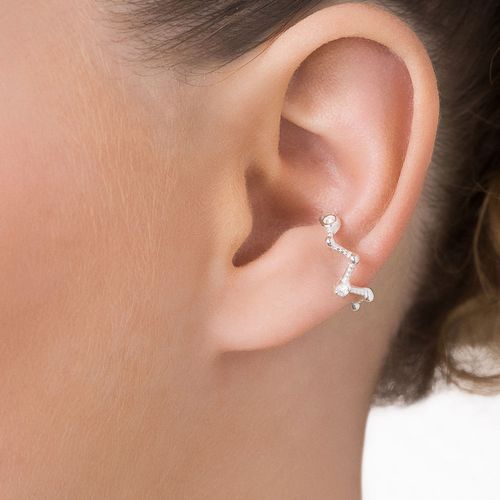 BRINCO PIERCING DE PRESSÃO DE PRATA MACIÇA 925 COM ZIRCÔNIAS