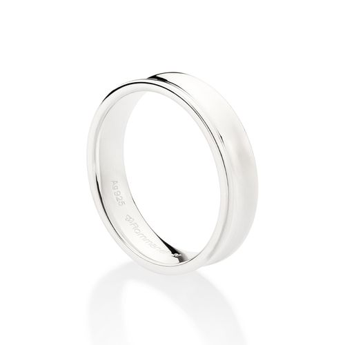 ALIANÇA ABAULADA DE PRATA 925