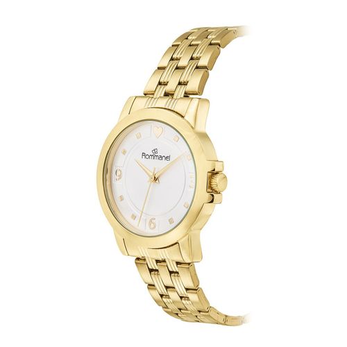 RELÓGIO ANALÓGICO SOCIAL DOURADO