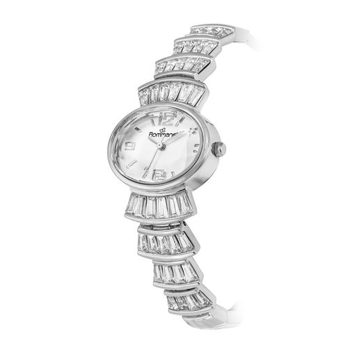 RELÓGIO ANALÓGICO SOCIAL PRATA, COM CRISTAIS