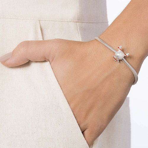 BERLOQUE MENINA ORIENTAL COM MELANCIA DE PRATA 925 E APLICAÇÃO DE RESINA