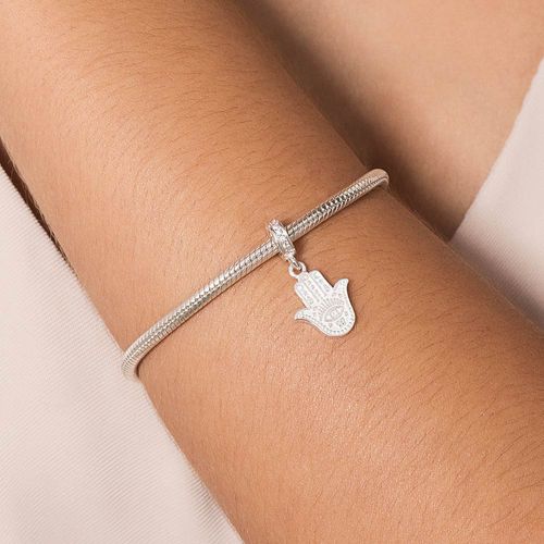 BERLOQUE MÃO DE HAMSÁ DE PRATA 925 COM ZIRCÔNIAS