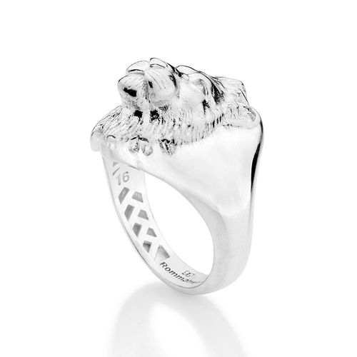 ANEL SINETE MUFASA 3D DE PRATA 925