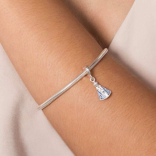 BERLOQUE NOSSA SENHORA APARECIDA DE PRATA 925 COM ZIRCÔNIAS