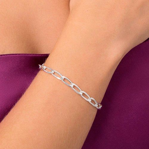 PULSEIRA ELO GROUMET LONGO DE PRATA 925