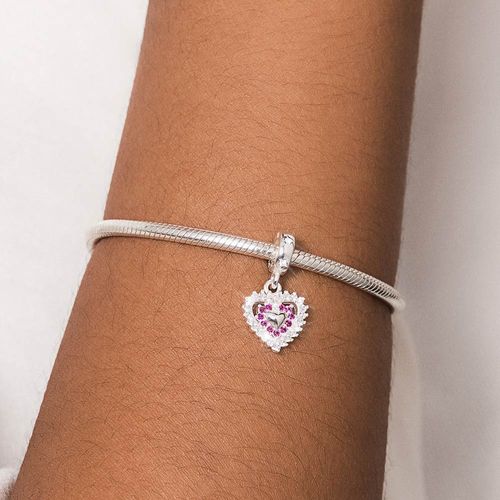 BERLOQUE CORAÇÃO DE PRATA 925 COM ZIRCÔNIAS