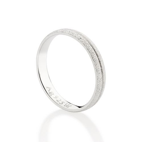 ALIANÇA DIAMANTADA DE PRATA 925