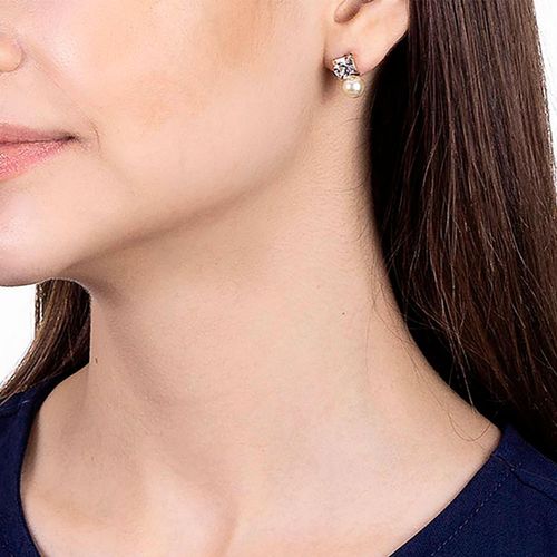 BRINCO BANHADO A OURO 18K COM ZIRCÔNIAS E PÉROLAS SINTÉTICAS