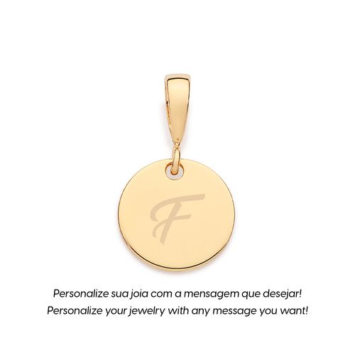 PINGENTE FÉ PERSONALIZÁVEL BANHADO A OURO 18K