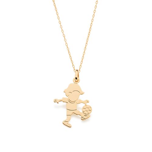 PINGENTE INFANTIL BANHADO A OURO 18K MENINO