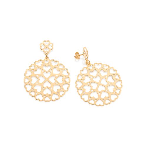 MAXI BRINCO CORAÇÕES BANHADO A OURO 18K