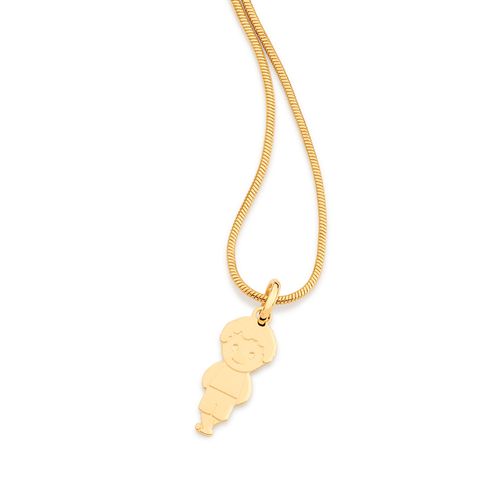 PINGENTE MENINO BANHADO A OURO 18K