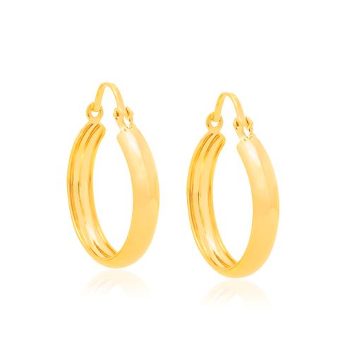 BRINCO ARGOLA BANHADO A OURO 18K