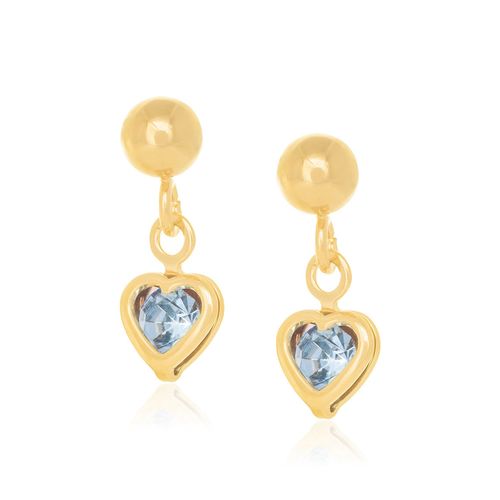 BRINCO CORAÇÃO BANHADO A OURO 18K COM ZIRCÔNIAS
