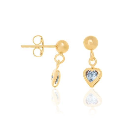 BRINCO CORAÇÃO BANHADO A OURO 18K COM ZIRCÔNIAS