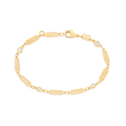 PULSEIRA BANHADA A OURO 18K COM ZIRCÔNIAS