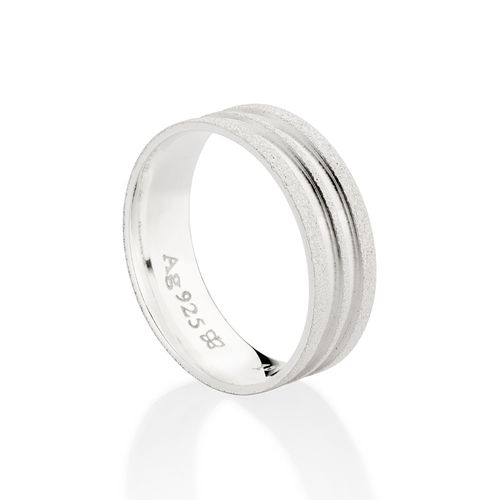 ALIANÇA DIAMANTADA DE PRATA 925