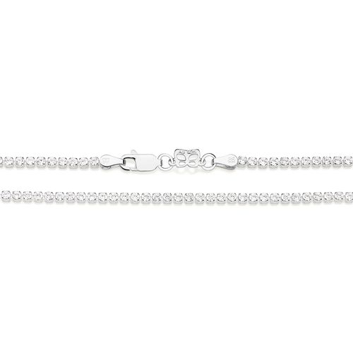 GARGANTILHA RIVIERA DE PRATA MACIÇA 925 COM ZIRCÔNIAS