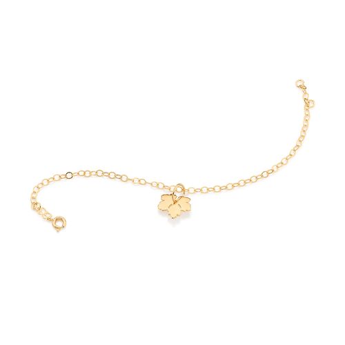 PULSEIRA BANHADA A OURO 18K COM FORMATO FOLHA DE GERÂNIO