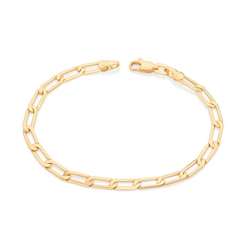 PULSEIRA ELO LONGO BATIDO BANHADA A OURO 18K