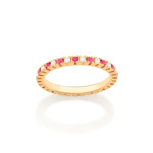 APARADOR DE ALIANÇA BANHADA A OURO 18K COM ZIRCÔNIAS