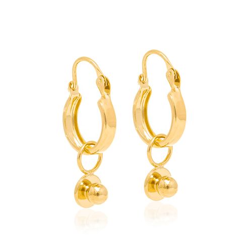 BRINCO ARGOLA BANHADO A OURO 18K