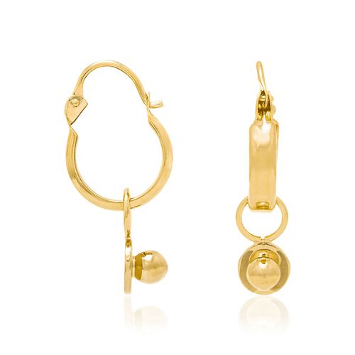 BRINCO ARGOLA BANHADO A OURO 18K