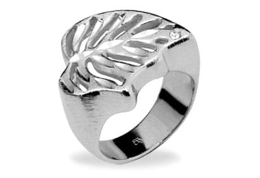 ANEL BANHADO A RHODIUM COM ZIRCÔNIA