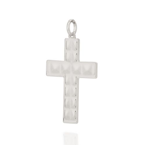 PINGENTE CRUZ BANHADO A RHODIUM