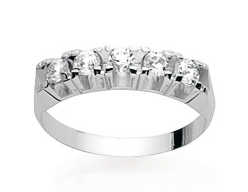 MEIA ALIANÇA BANHADA A RHODIUM