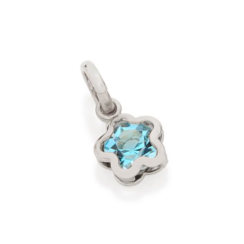 PINGENTE BANHADO A RHODIUM COM CRISTAL