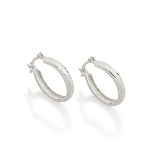 BRINCO ARGOLA BANHADO A RHODIUM