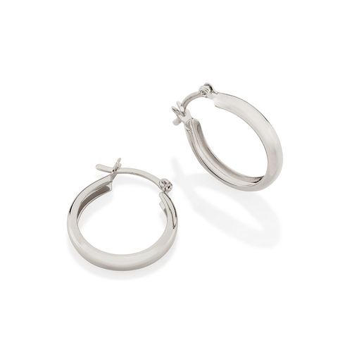 BRINCO ARGOLA BANHADO A RHODIUM