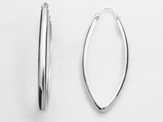 BRINCO ARGOLA BANHADO A RHODIUM