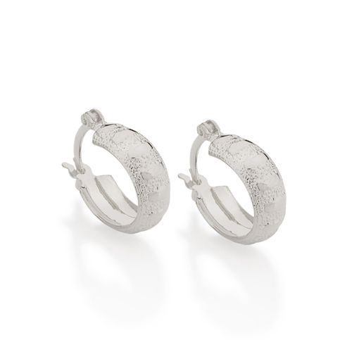 BRINCO ARGOLA BANHADO A RHODIUM