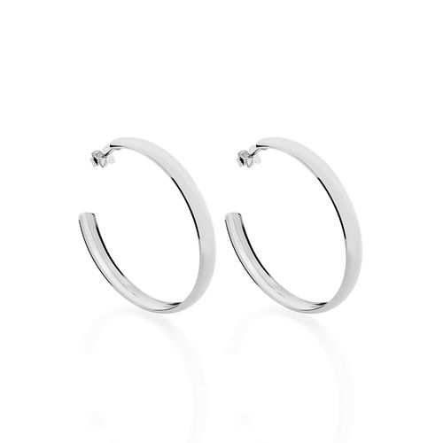 BRINCO BANHADO A RHODIUM MEIA ARGOLA