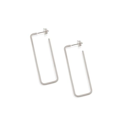 BRINCO MEIA ARGOLA  BANHADO A RHODIUM