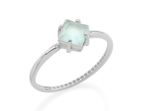 ANEL SOLITÁRIO BANHADO A OURO 18K