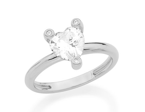 ANEL SOLITÁRIO BANHADO A OURO 18K COM ZIRCÔNIAS