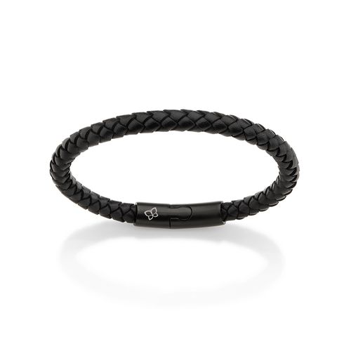 PULSEIRA EM AÇO E COURO 18K SINTÉTICO