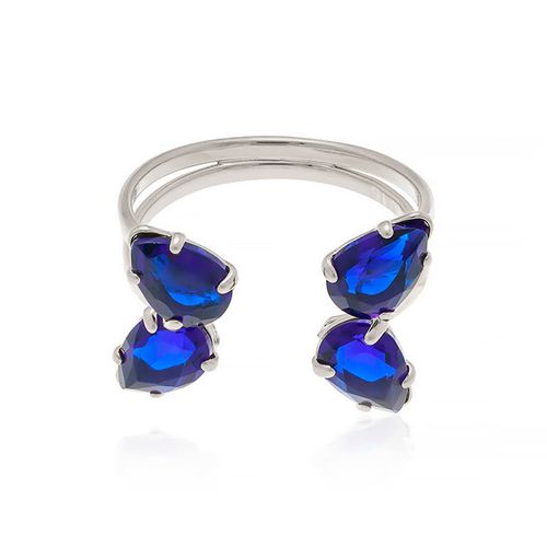 ANEL BANHADO A RHODIUM COM CRISTAIS