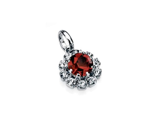 PINGENTE BANHADO A RHODIUM COM CRISTAIS