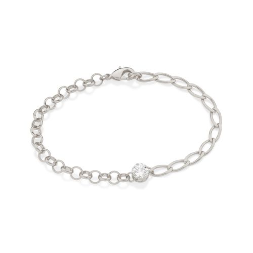 PULSEIRA BANHADA A RHODIUM COM ZIRCÔNIAS