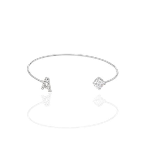 PULSEIRA BANHADA A RHODIUM COM ZIRCÔNIAS
