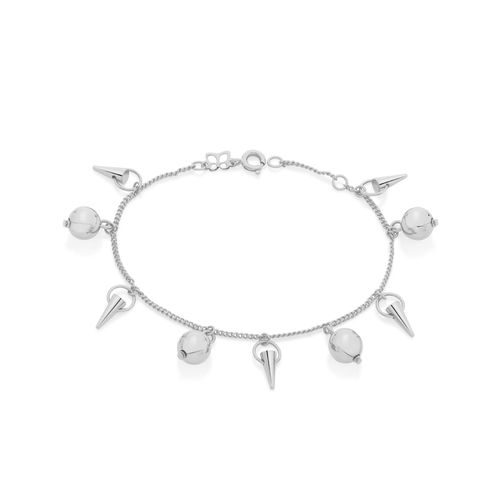 PULSEIRA BANHADA A RHODIUM COM SPIKES