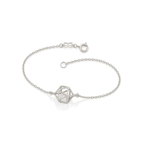 PULSEIRA ICOSAEDRO BANHADA A RHODIUM