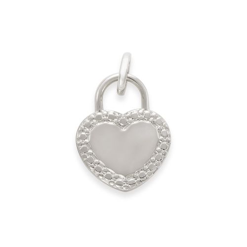 PINGENTE CORAÇÃO TRABALHADO BANHADO A RHODIUM